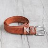 紅棕色職人手工真皮舊感個性皮帶
