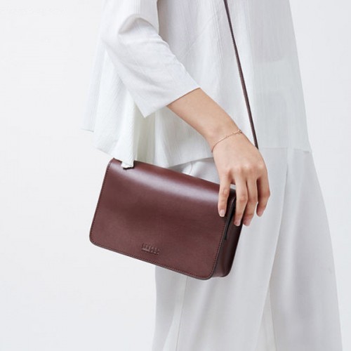 真皮深棕色側背包相機包小物包