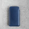 iPhone 海軍藍色手工牛皮皮套
