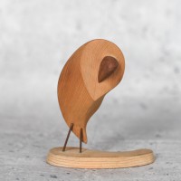  張敦鳴藝術創作/原色木雕/手作公仔/貓頭鷹像/桌前守護禮品 - Dawn creat