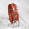 紅棕色職人手工真皮舊感個性皮帶