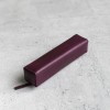 深葡萄紫立體植鞣真皮筆袋-小款