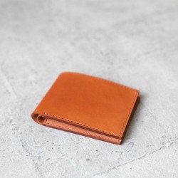 全手工植鞣簡約真牛皮短夾皮夾