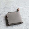 大象灰真牛皮手工零錢包皮夾
