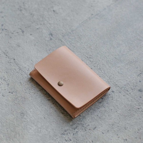植鞣原色真皮手工簡約名片夾