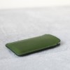 iPhone 橄欖綠色手工牛皮皮套