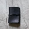 A6 碳黑色植鞣皮革筆記本書套
