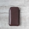 iPhone 巧克力深咖啡色牛皮皮套