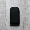 iPhone 碳黑色手工牛皮皮套