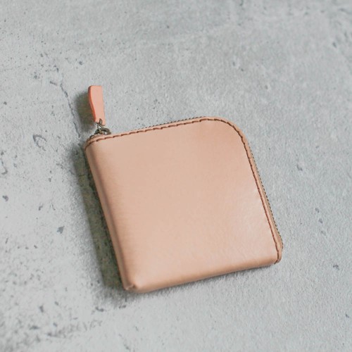 植鞣原色牛皮零錢包皮夾
