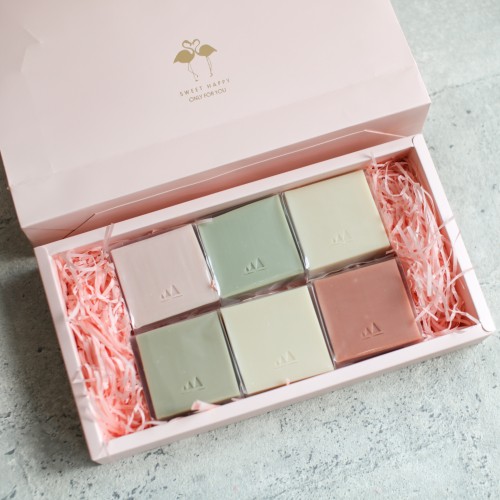 粉紅手工皂禮盒限量1組6入