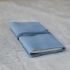 A5 真皮淡灰藍色真牛皮革筆記本書套