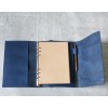 A5 真皮海軍藍真牛皮革筆記本手帳本
