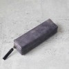 展示品出清 - 鐵灰色植鞣牛皮立體方形筆袋