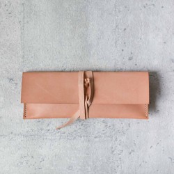 展示品出清 - 植鞣牛皮原色真皮筆袋