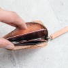 植鞣原色簡約真牛皮零錢包
