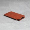 iPhone 焦糖棕色紋路牛皮皮套