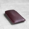 iPhone 深葡萄紫手工牛皮皮套