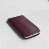 iPhone 深葡萄紫手工牛皮皮套