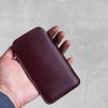 iPhone 深葡萄紫手工牛皮皮套
