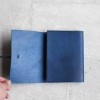 海軍藍色植鞣皮革筆記本書套（A6  尺寸）