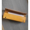 銘黃植鞣牛皮三角立體筆盒眼鏡盒